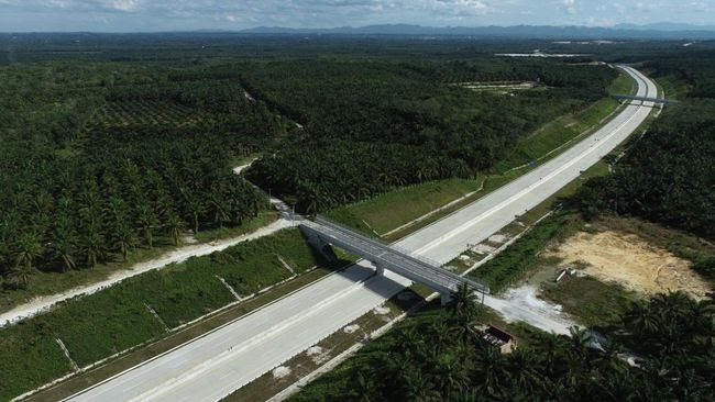 Tol Pekanbaru-Bangkinang sepanjang 31 km akan dioperasikan tanpa tarif mulai 27 Oktober.(Dok. Hutama Karya )