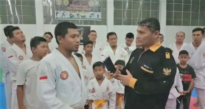 Suasana di tempat latihan jujitsu