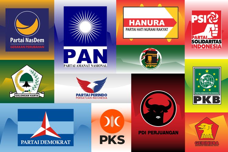 Ilustrasi logo partai politik - Photo doc kompasCom