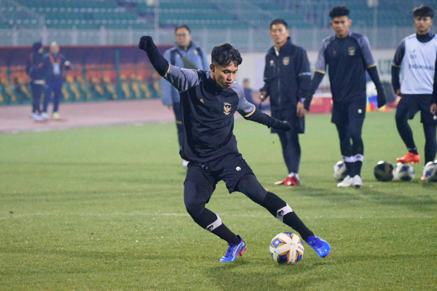 Timnas U-20 berlatih untukpersiapan menghadapi laga hidup mati melawan tuang rumah Uzbekistas U-20 - Photo doc PSSI