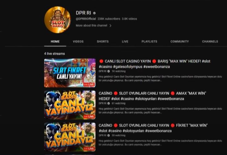 Akun YouTube DPR RI yang Dihack Kembali Pulih Setelah Siaran Judi Online